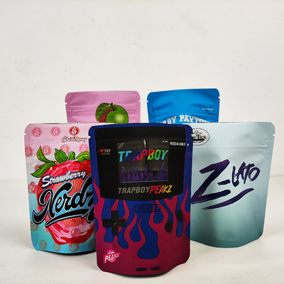 خرید سفارشی 3.5g نرم لمس قابل خوردن ضد بوی کیسه مایلار پلاستیکی بسته بندی بلند online manufacture