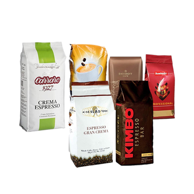 خرید بسته بندی دانه های دانه ای با کف صاف با بسته بندی 100g 150g 250g 500g 1kg کیسه قهوه با شیر و زیپ online manufacture