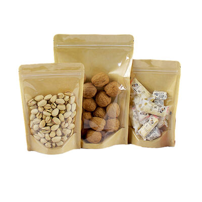 خرید کیسه ایستاده کاغذ کرافت قابل تجزیه برای بسته بندی مواد غذایی online manufacture