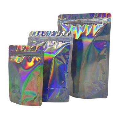 خرید VMPET Holographic Stand Up Pouch کیسه های فلز آلومینیومی زیست تخریب پذیر online manufacture