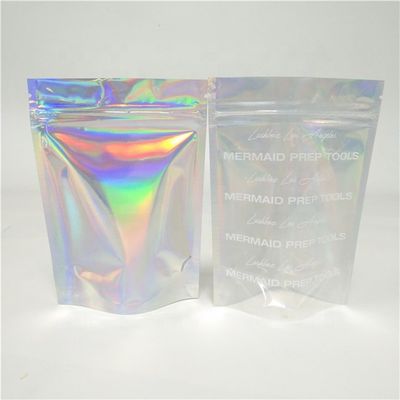 خرید PE OPP Holographic Stand Up Pocket قابل استفاده مجدد Zip Lock کیف ورق آلومینیومی ODM online manufacture