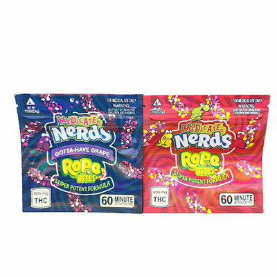 Custom Plastic Packaging Pouch 3 Side Seal Bag For Candy Gummies